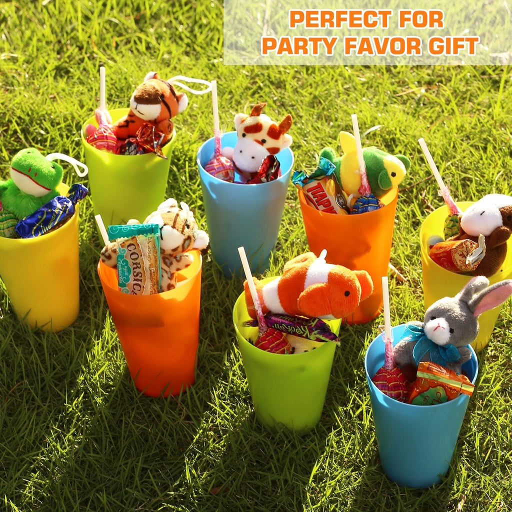 56 Pack Mini Plush Animals Toys Bulk, Small Stuffed Ocean Animal Toy Set, Keychain Decoration for Claw Machine, Birthday Party Favor, Goodie Bag Fillers, Valentines Classroom Prize Box, School Reward